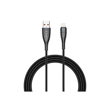 Veger V105 USB Lightning Töltőkábel 2.4A 1.2 Méter Fekete