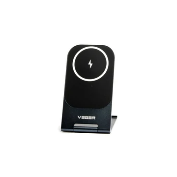 Veger Y56 Wireless Gyorstöltő és Mágneses asztali Telefontartó Fekete