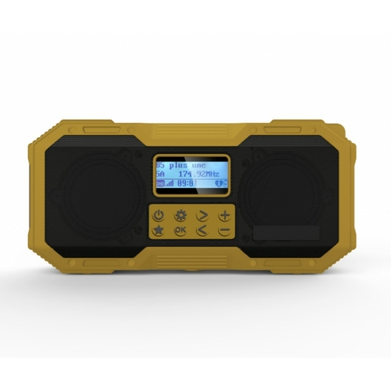 Kayinow Multifunkcionális Vészhelyzeti Jelzős, Rádiós Bluetooth Hangszóró DF-588D, Dab+, Sárga