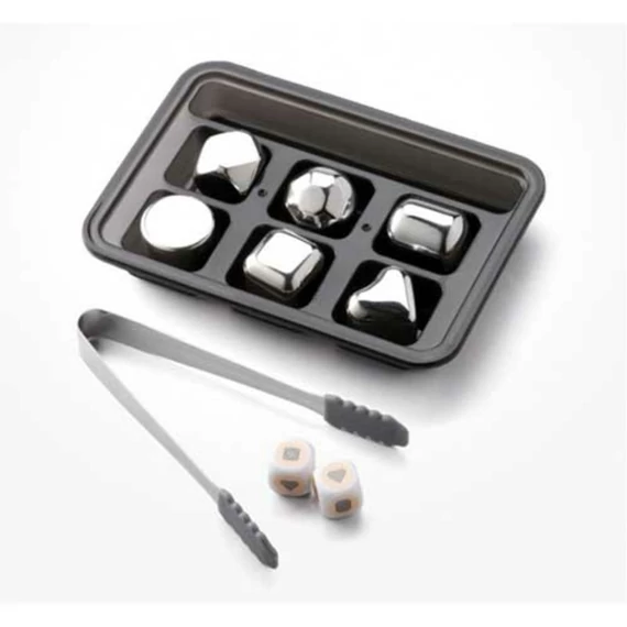 Circle Joy Stainless Steel Ice Cubes - Rozsdamentes Acél Jégkockák 6 Darab