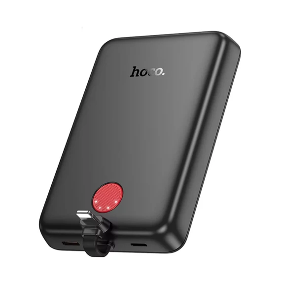 Hoco J133A Triumph Magnetic PD 20W Mágneses Power Bank 10000mAh Lightning Fekete