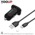 YOOUP C01 Lasting Power kettős portos autós töltőkészlet (C típus