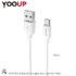 Kép 1/2 - YOOUP L01 Benefit töltő adatkábel Micro-USB (fehér)