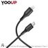 YOOUP L03 Cool PD töltő adatkábel Lightning (fekete)